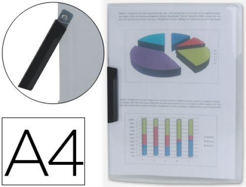 Bolsa dossier liderpapel com clip lateral din a4 cristal 30 folhas , Liderpapel , 20968 , 4710581354459